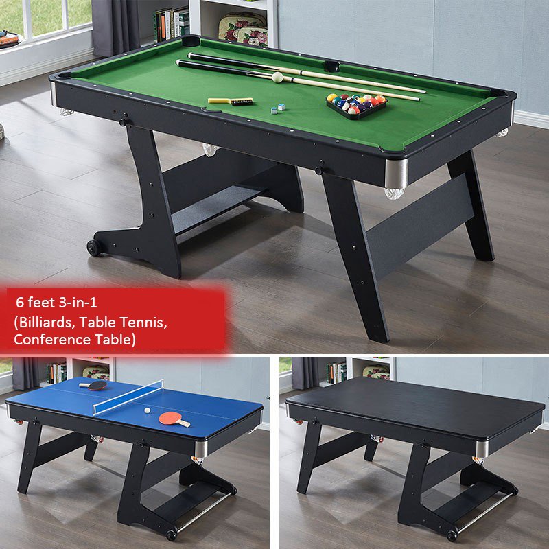 Wholesale 1.8m indoor foldable billiard table for adults and children Ping-pong table Conference table