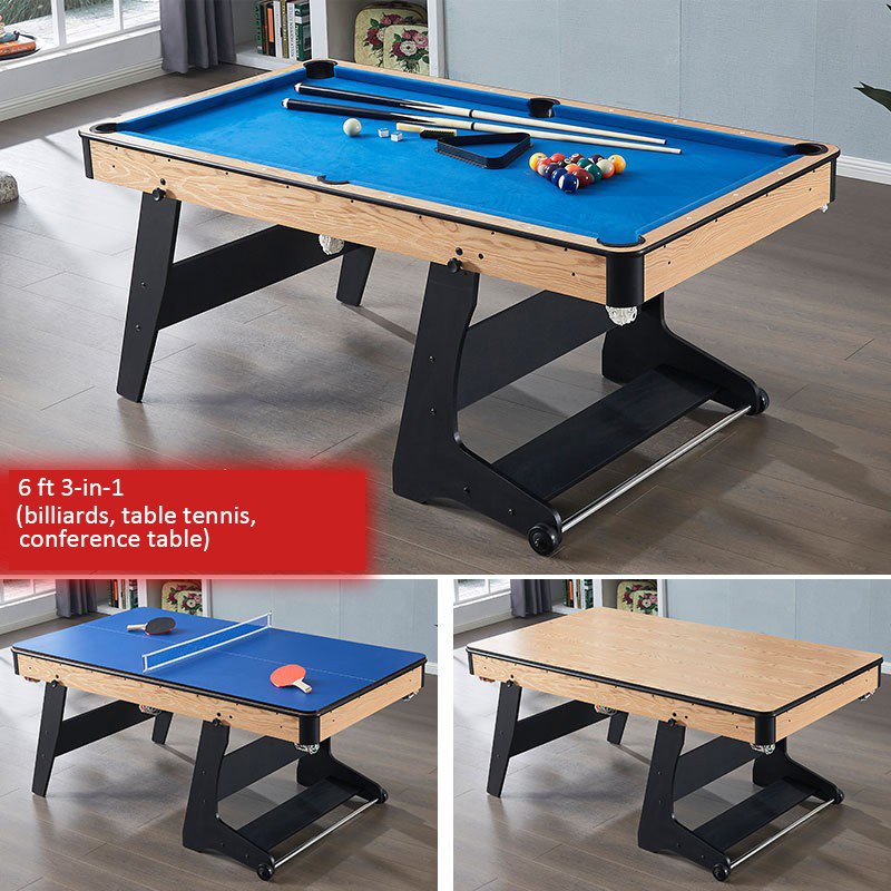 Wholesale 1.8m indoor foldable billiard table for adults and children Ping-pong table Conference table