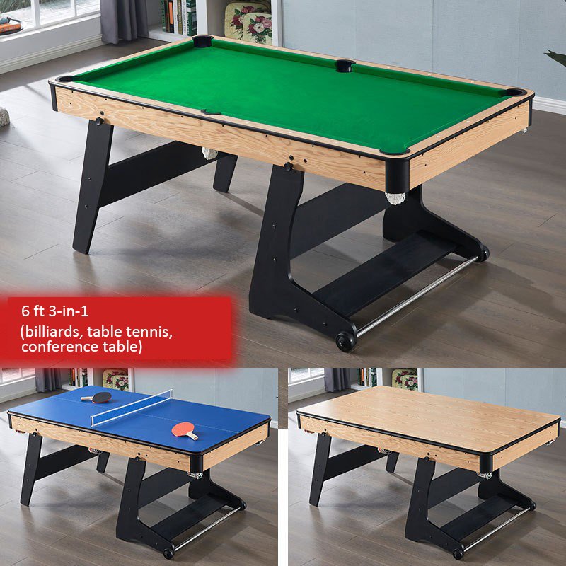 Wholesale 1.8m indoor foldable billiard table for adults and children Ping-pong table Conference table