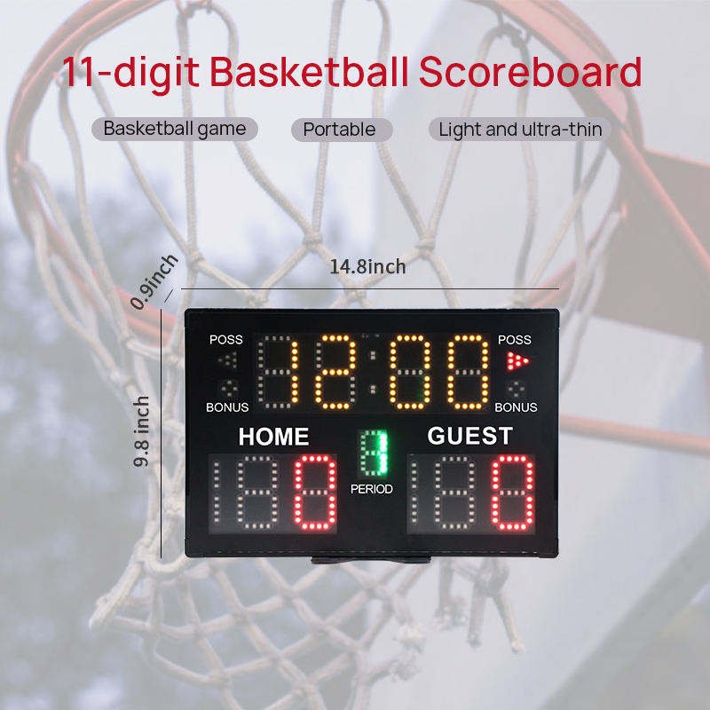 GX 3pcs 18650 Battery Powered Digital Basketball Scoreboard Portable Score Board with Remote Control Function for Sports Game
