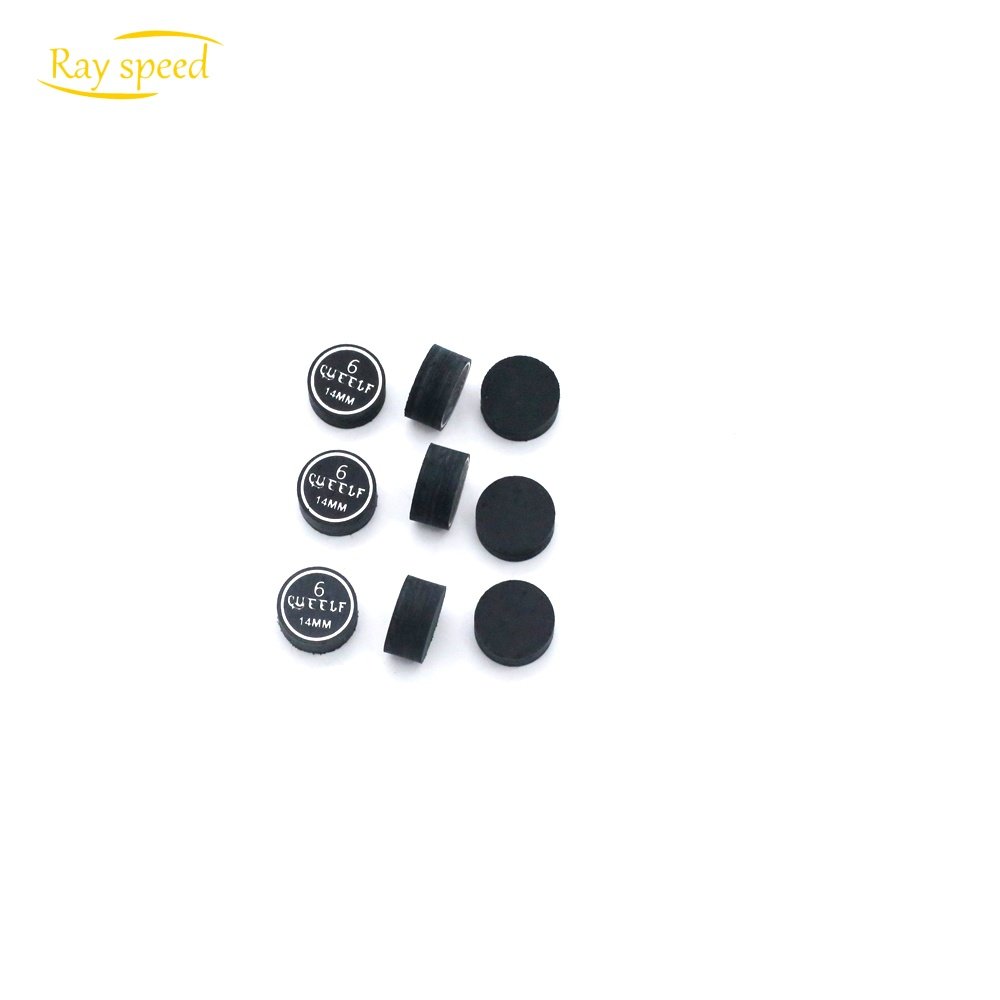 Rayspeed Hot Sale 14mm 6 Layers High Quality Black Leather Pool Billiard Snooker Cue Accessories Tips