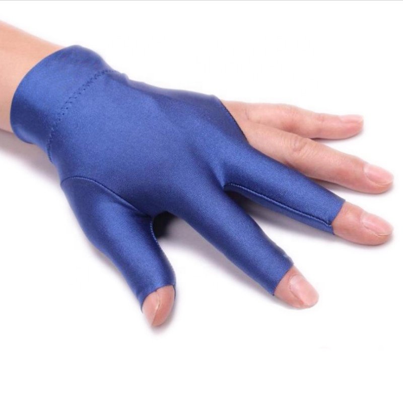 Black Soft Smooth Spandex Three Fingers Player Left and Right Hand Billiard Accessories Billiard Gloves