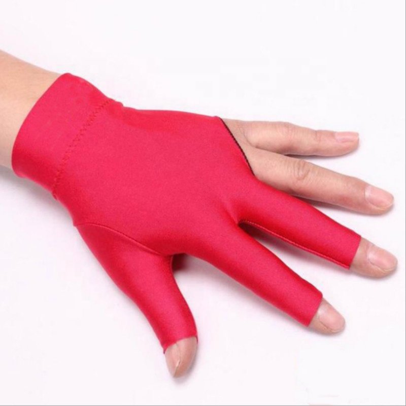 Black Soft Smooth Spandex Three Fingers Player Left and Right Hand Billiard Accessories Billiard Gloves