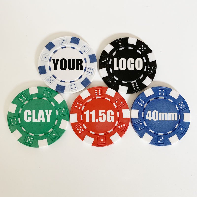 Custom your design Blank Plain Drink Token Plastic ABS 40MM fichas de poker Golf Ball Marker Dice Strip 11.5 Gram Poker Chips
