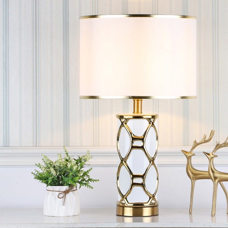 Modern Simple Ceramic Fashion Bedside Black Table Light LED Lighting Home Decorative Desk Lamp E27