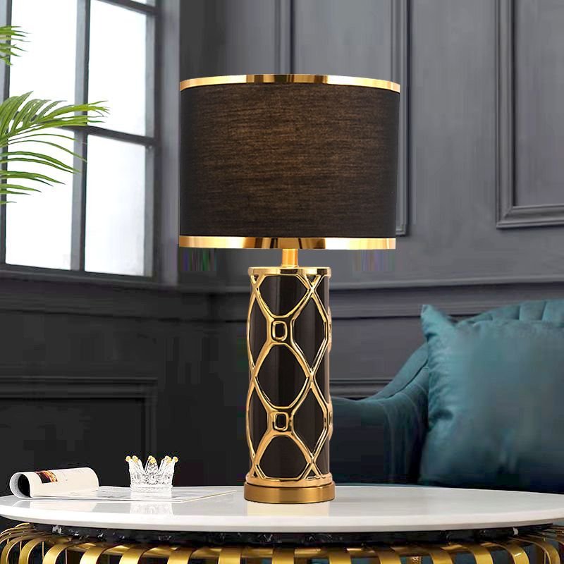 Modern Simple Ceramic Fashion Bedside Black Table Light LED Lighting Home Decorative Desk Lamp E27