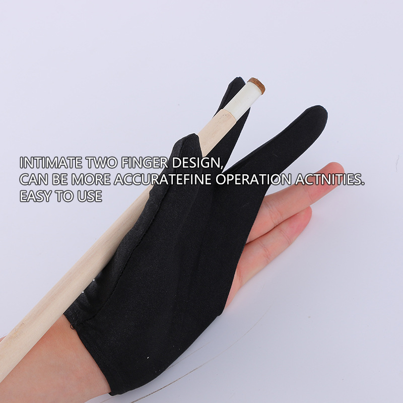 Custom Logo Three-finger Pool Cue Gloves Snooker Cue Gloves Anti-wear Billiard Gloves Spandex Left-handed and Right-handed