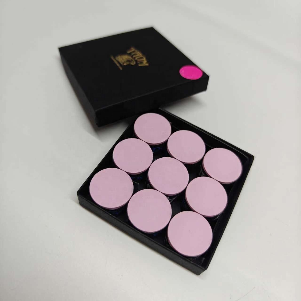Professional Round shape Blue Green Pink Colors Pool Snooker cue chalk Original TAOM chalk