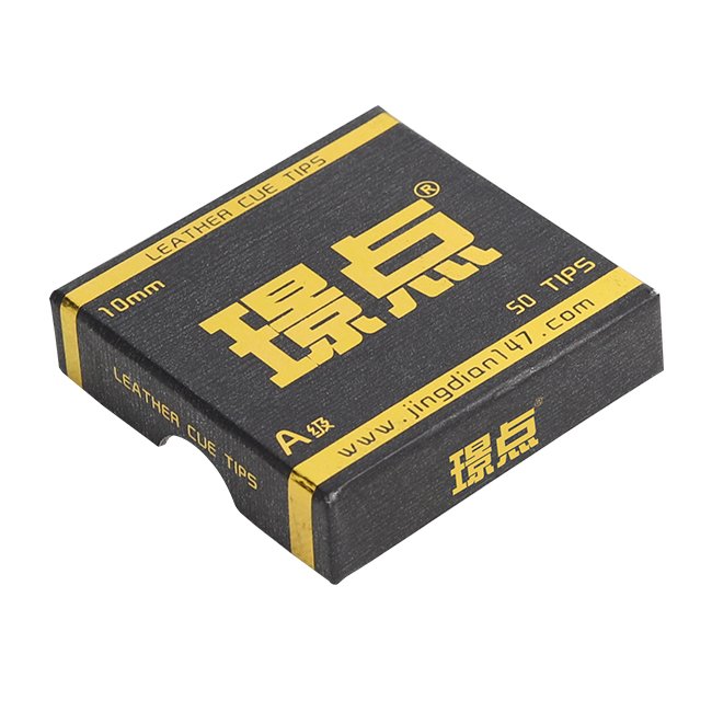 Jing Dian 50 pieces/box 10mm 11mm leather club tip snooker pool tip black 8 leather tips