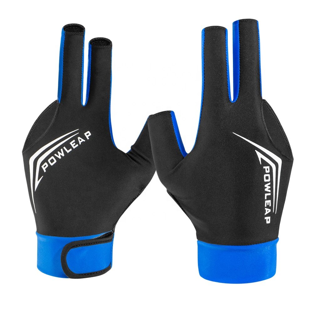 Custom Pool Accessories Three Fingers Lightweight Thin Leopard Print Shooter Pool Cue Gloves Snooker Billiards Gloves