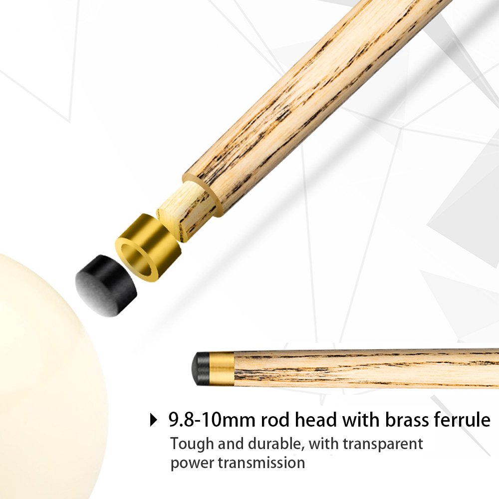 O'MIN GUNMAN Snooker Cue 3/4 Piece Snooker Cue Kit with Case Telescopic Extension 9.5mm 10mm Tip Snooker Stick Kit