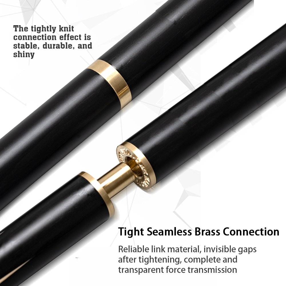 O'MIN GUNMAN Snooker Cue 3/4 Piece Snooker Cue Kit with Case Telescopic Extension 9.5mm 10mm Tip Snooker Stick Kit