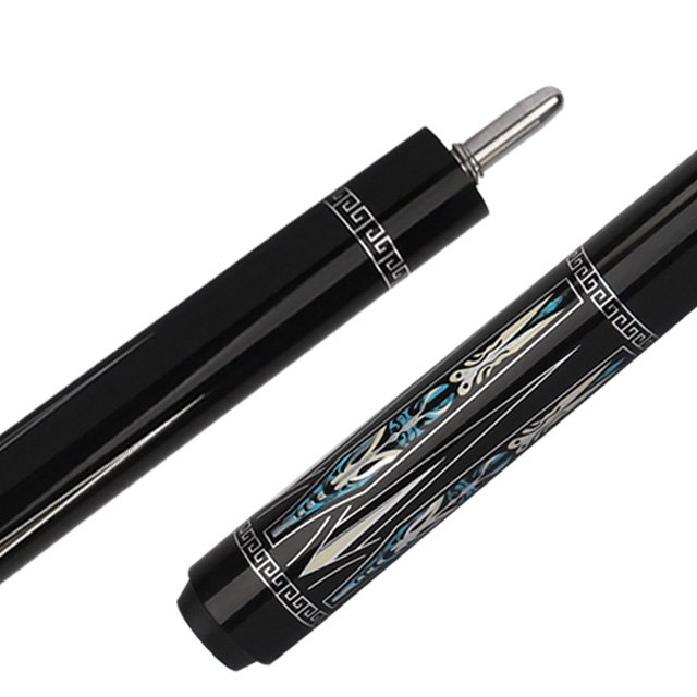 Jin Jia No.18 Black Technology Carbon Fiber Billiard Pool Cue 1/2 Split 12.4mm Tip Length 147mm OEM Customized Snooker Cues