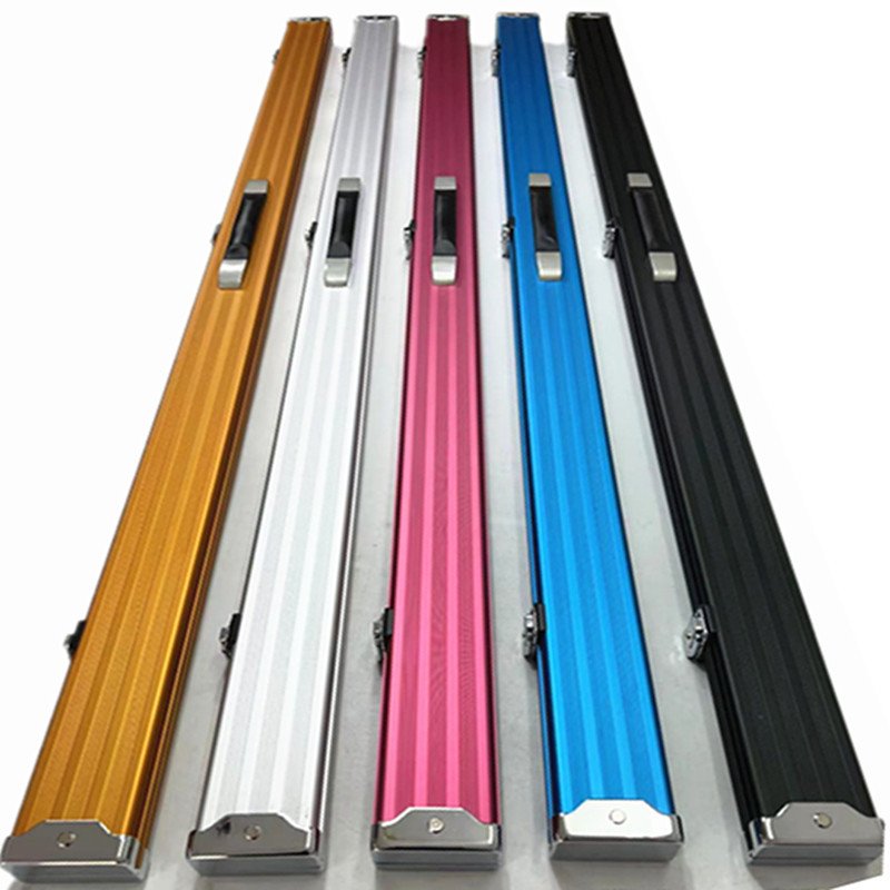 Hot Sales Customization One Piece Double-Groove Aluminium Alloy Snooker Cue Boxes Soft Single Hard Billiard Cue Case