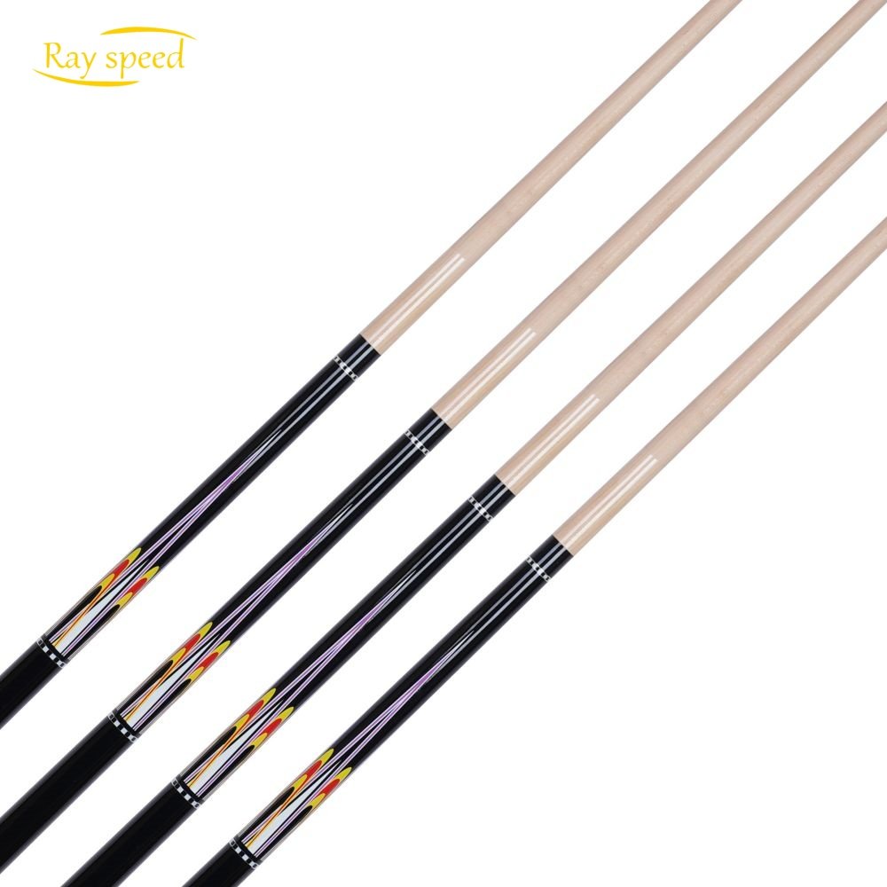 Rayspeed Professional Sticker Pool Cue Hard Maple Shaft Wood Joint 11.8 mm Tip SIze 1/2 Split Cue 142 cm