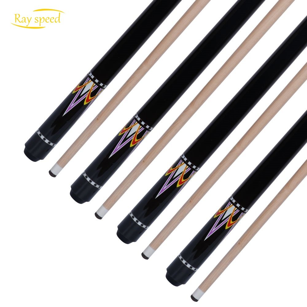 Rayspeed Professional Sticker Pool Cue Hard Maple Shaft Wood Joint 11.8 mm Tip SIze 1/2 Split Cue 142 cm