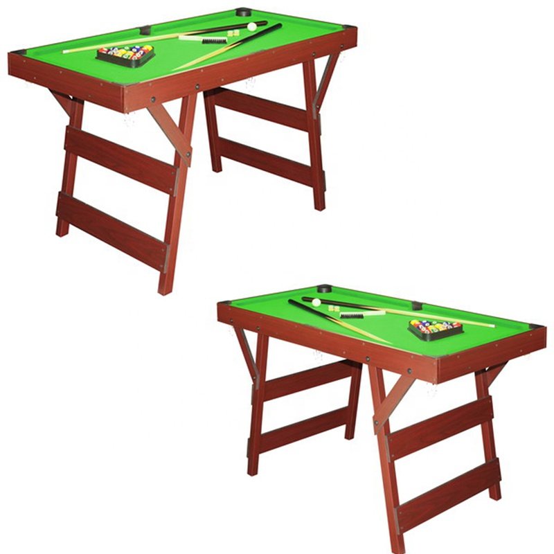 Portable Folding 4ft Convertible Pool Table Snooker Table Folding Leg Billiard Table For Sale