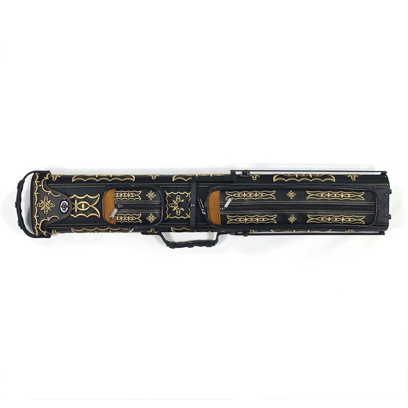 fashion embroider cue bag 2B4S pool cue case 1/2 cue carrying box set 6 holes with stands for promotion sale