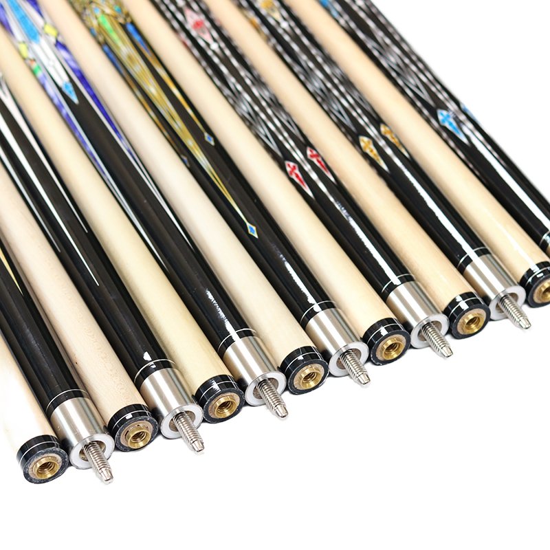 High Quality 58-Inch Maple Pool Cue with Excellent Feel & Stability 13mm Stainless Steel Interface for Snooker & Billiards