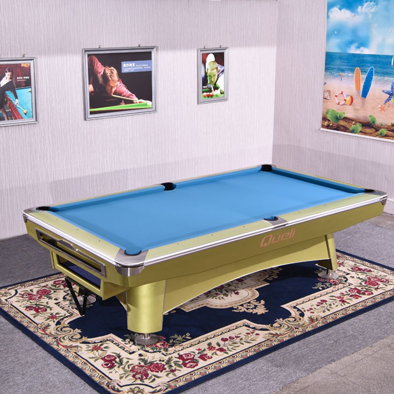 Professional 9-Foot Snooker and Billiards Table Custom Size with Ball Return Function Solid Wood Legs Rubber Cushions