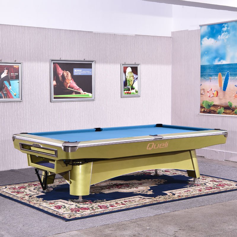 Professional 9-Foot Snooker and Billiards Table Custom Size with Ball Return Function Solid Wood Legs Rubber Cushions