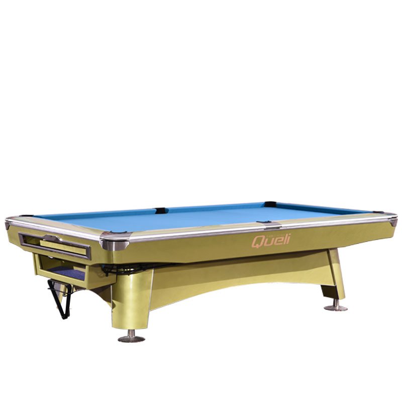 Professional 9-Foot Snooker and Billiards Table Custom Size with Ball Return Function Solid Wood Legs Rubber Cushions