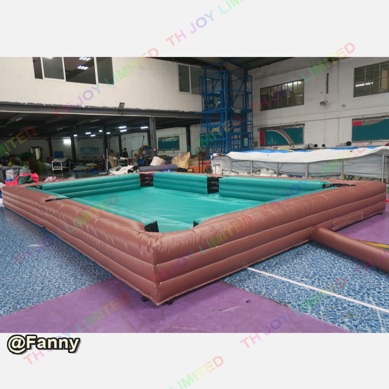 free air ship to door,6x4m Outdoor giant human inflatable snooker soccer pool table,Inflatable snook ball Billiards Table field