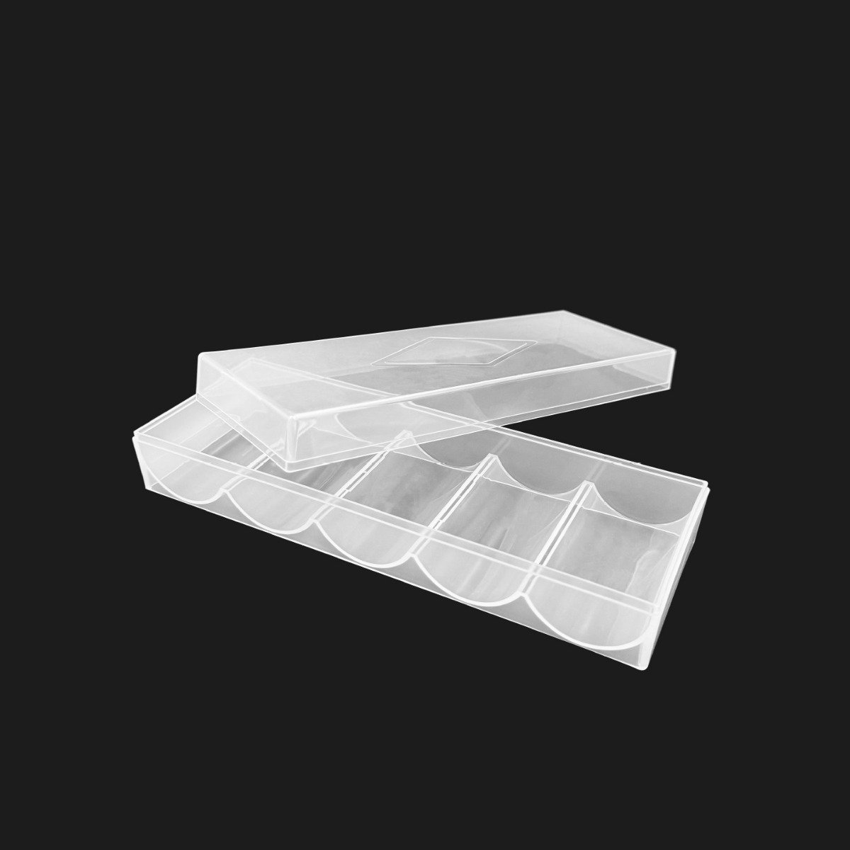 Portable Acrylic Poker Chip Case Box Plastic Poker Tray for 100pcs chips