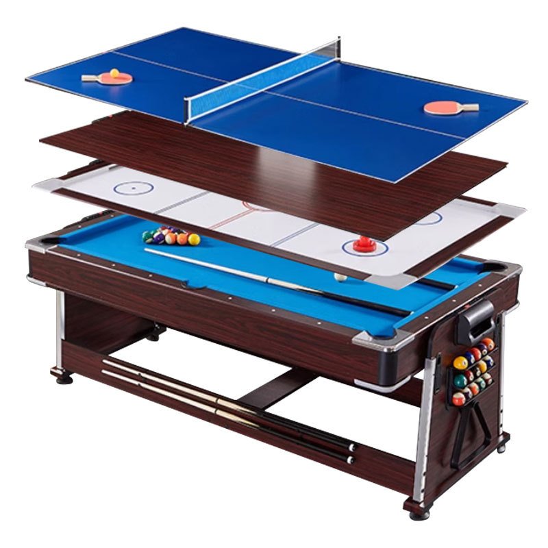 7FT 4 In 1 Multifunction Game Swivel Pool Table Indoor Billiards Snooker Tables In Stock