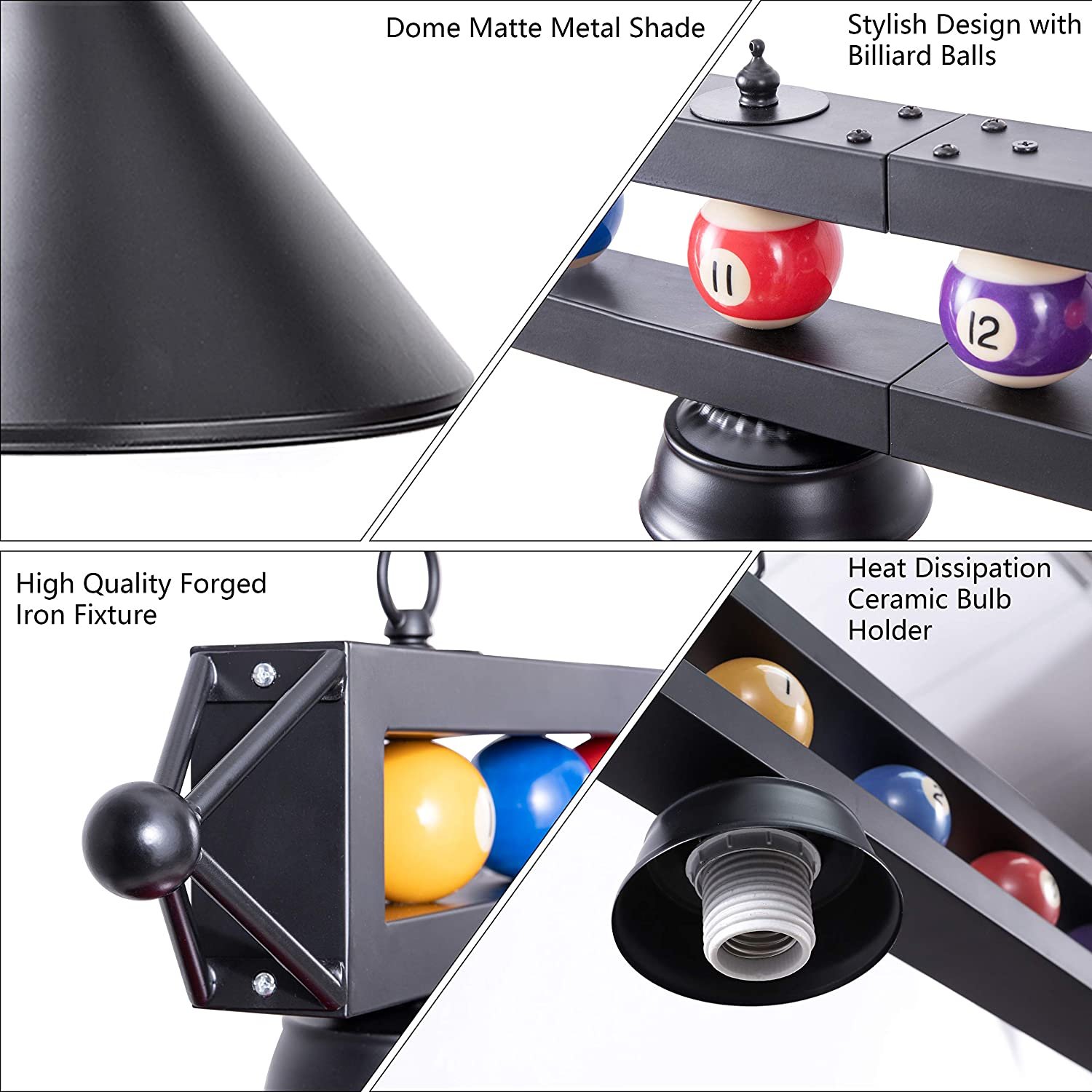 High quality 3 heads lamp billiard pool snooker table lighting/light/lights