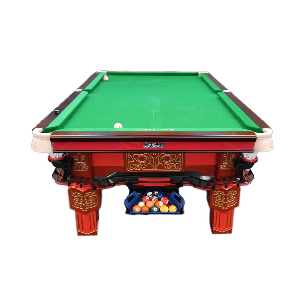 China's New Design Modern Commercial Full-Size Professional International Snooker Table New Design Wood Pool Table Rubber