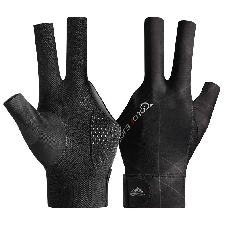ODM Breathable Comfortable 3-Finger Snooker Pool Cue Sport Gloves Left Hand Right Hand Fit Manufacturer's Customizable Billiard