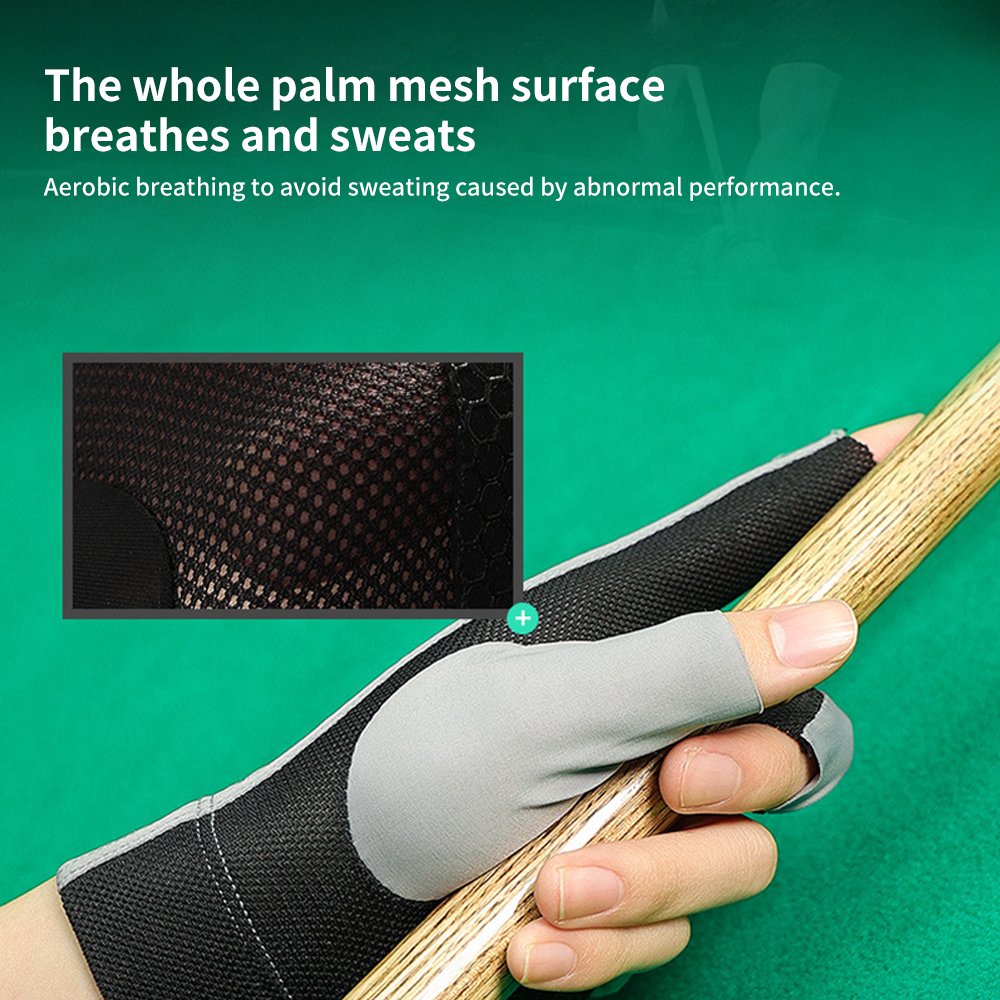 ODM Breathable Comfortable 3-Finger Snooker Pool Cue Sport Gloves Left Hand Right Hand Fit Manufacturer's Customizable Billiard
