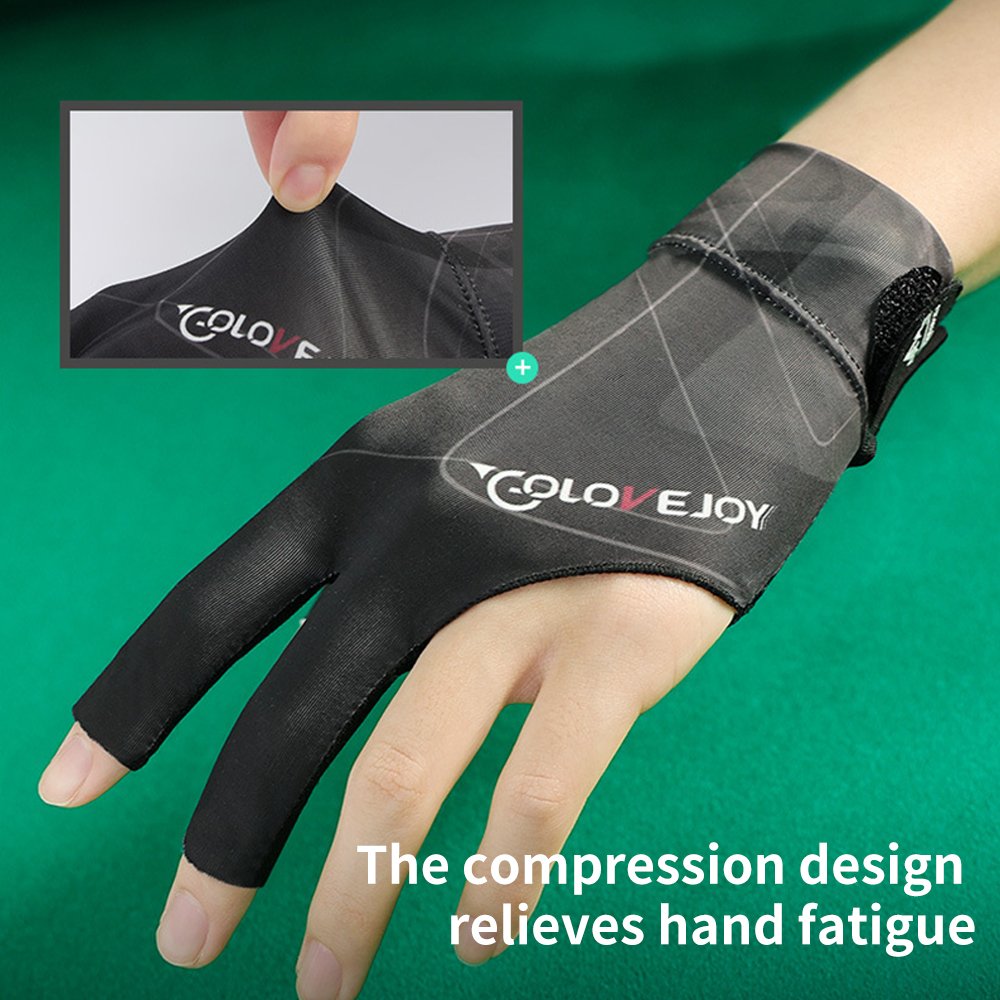 ODM Breathable Comfortable 3-Finger Snooker Pool Cue Sport Gloves Left Hand Right Hand Fit Manufacturer's Customizable Billiard
