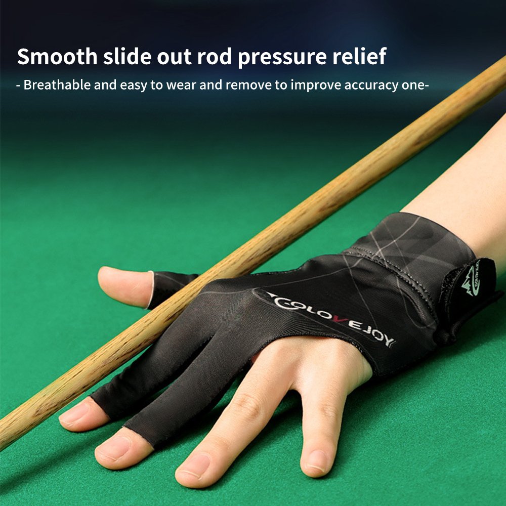 ODM Breathable Comfortable 3-Finger Snooker Pool Cue Sport Gloves Left Hand Right Hand Fit Manufacturer's Customizable Billiard