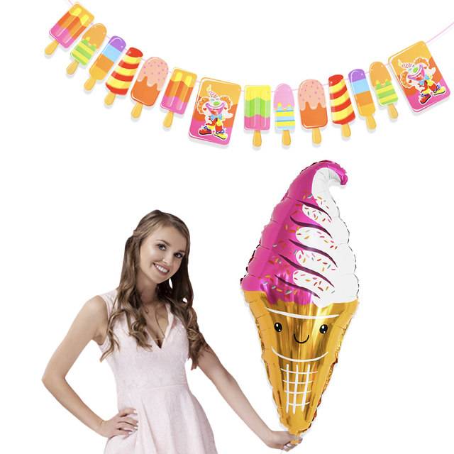 Ice cream pulling flowers