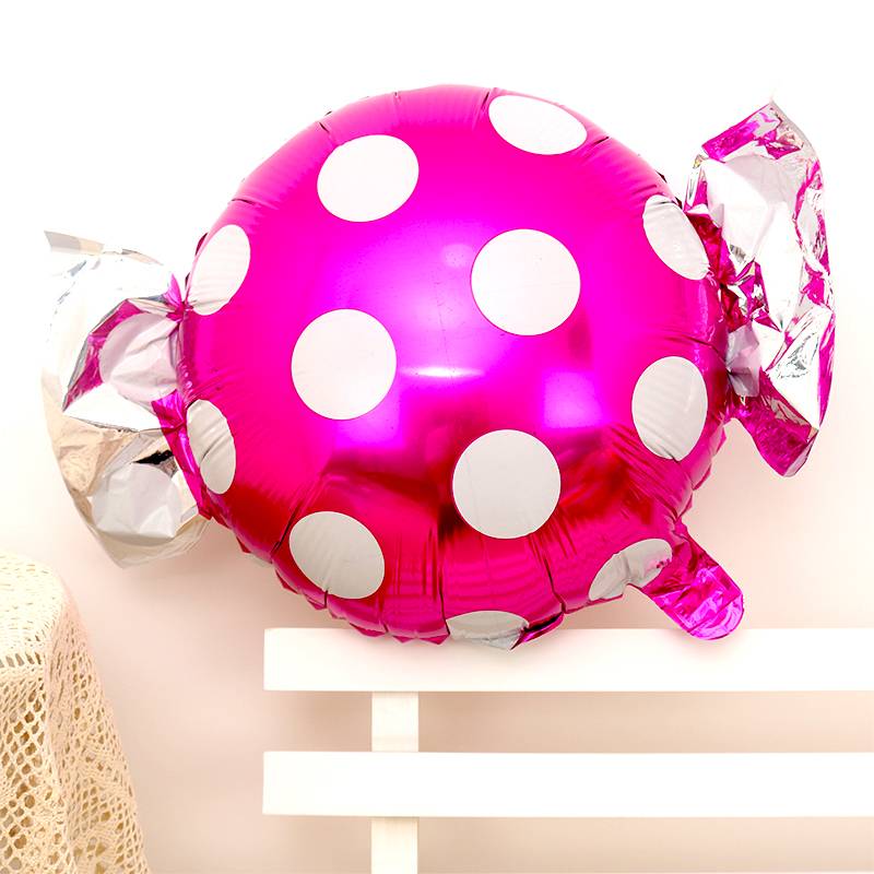 Large rose red wave dot candy
