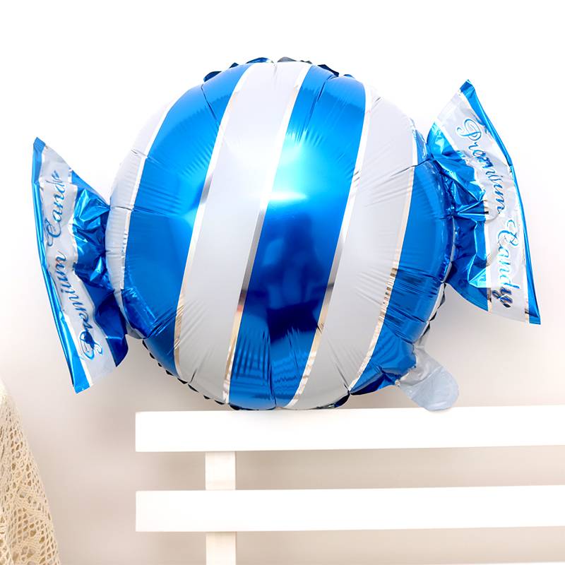 Large blue striped candy