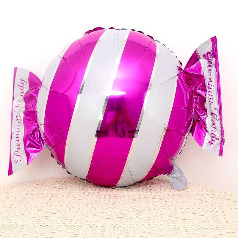 Large rose red striped candy