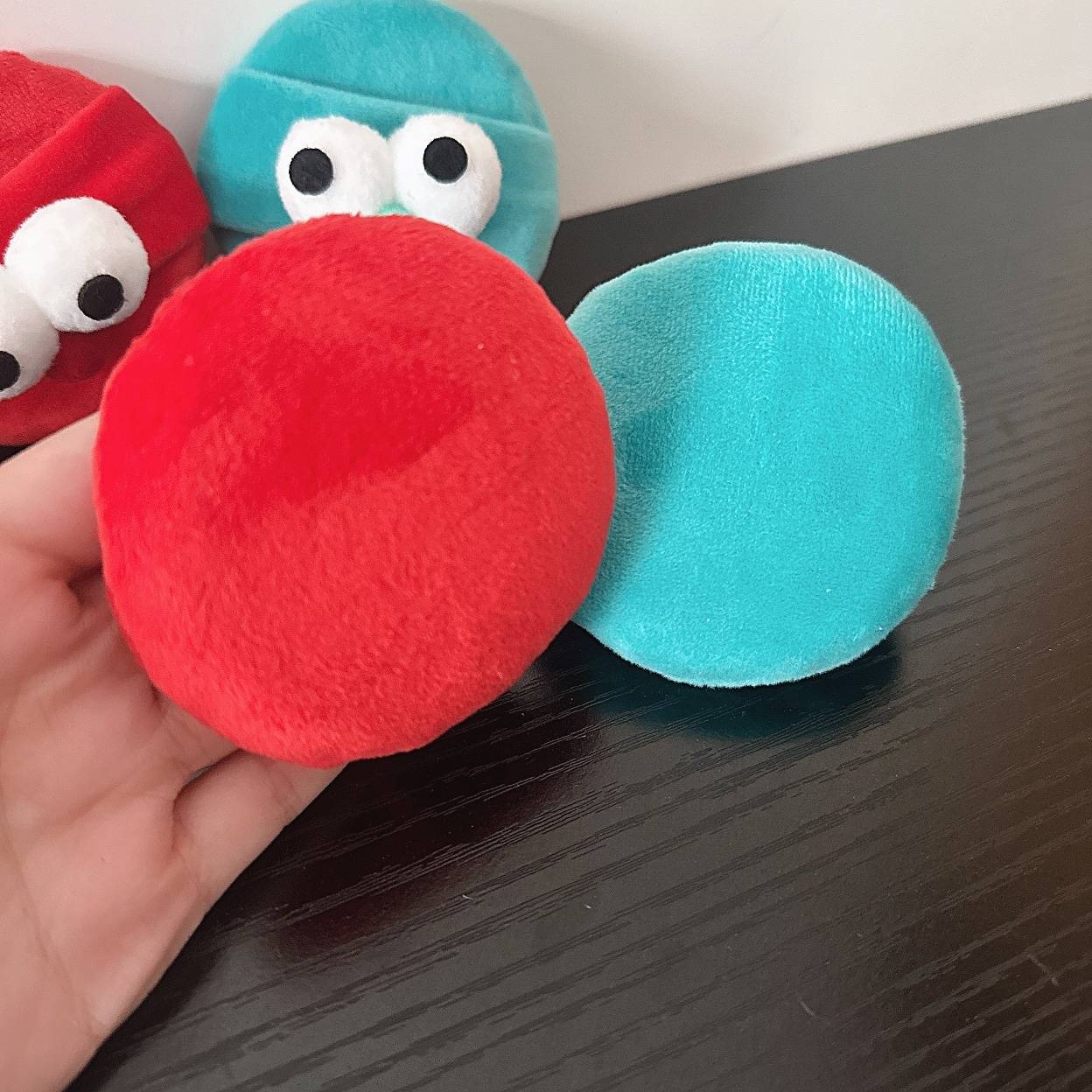 Big Eye Plush Soft Sanbon Paps Large Dry Flutter Poor Pooker Poor Velvet Makeup Flat Pleasant Makeup Puff
