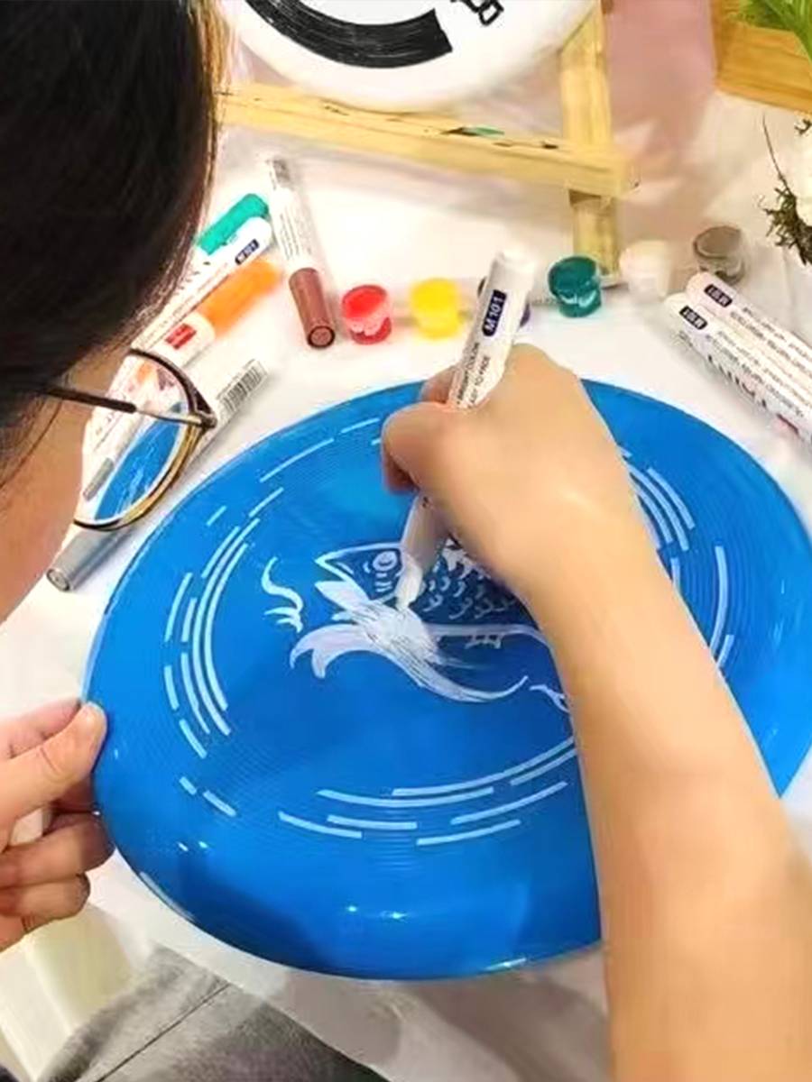 Blank White Flying DIY material package children's outdoor soft color painting kindergarten hand -painted graffiti parent -child warm field toys
