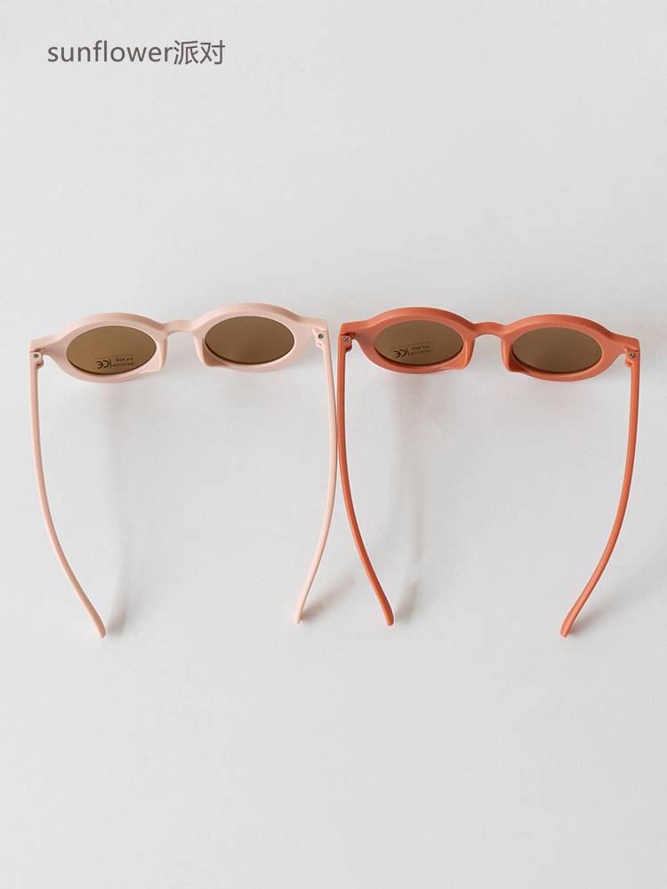 korean children's round-glass sunglasses baby street, photo props for the birthday of a baby with a chalk sandglass