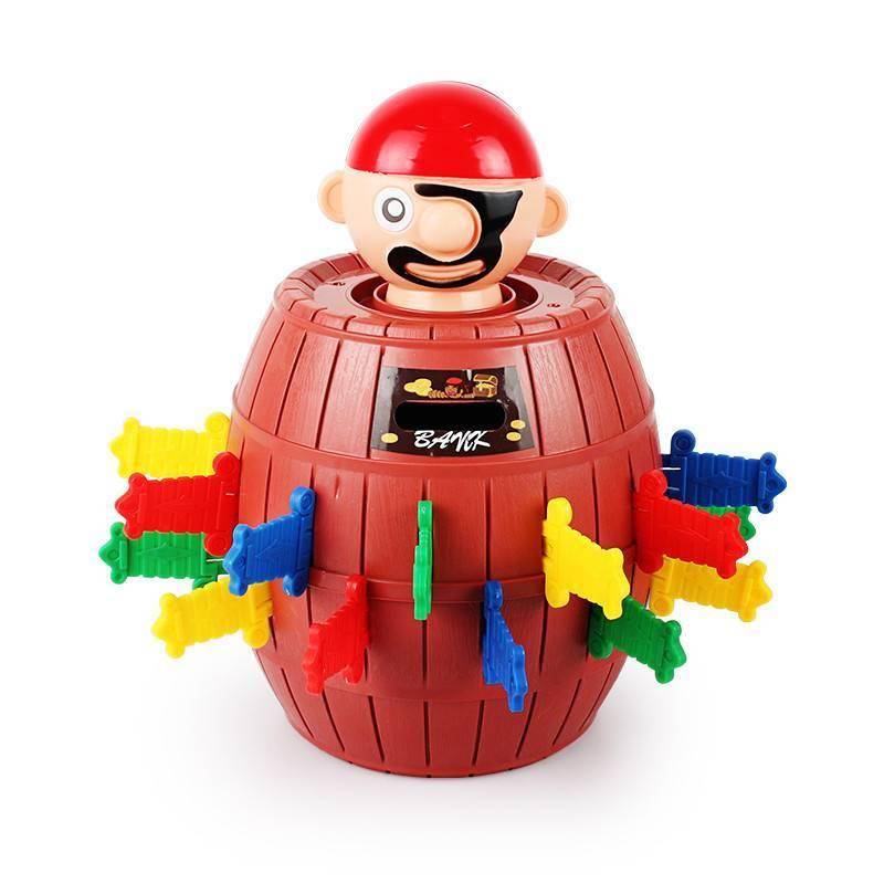 Insert sword barrel funny parent -child toy blessing wood barrel, pirate barrel game bite hand tooth crocodile shark