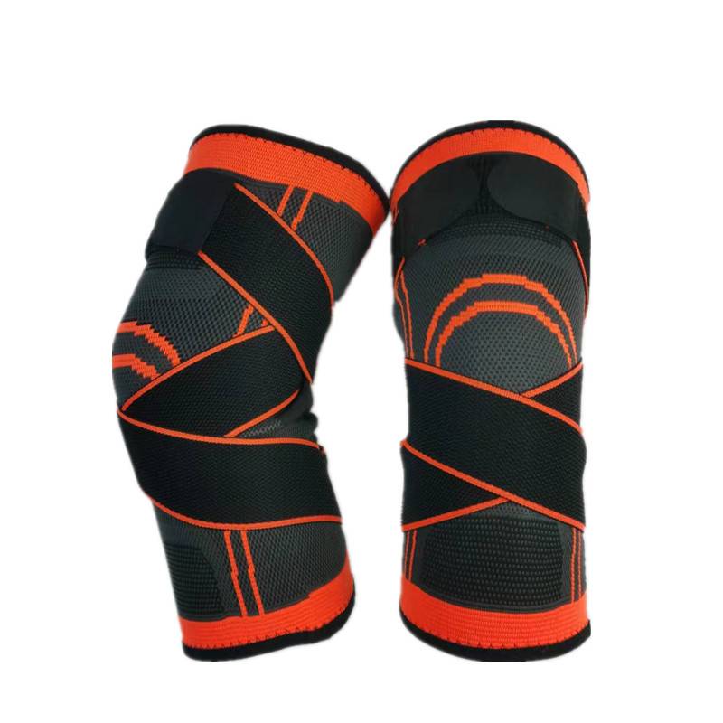 Sporty knee straps with silica-coated springs