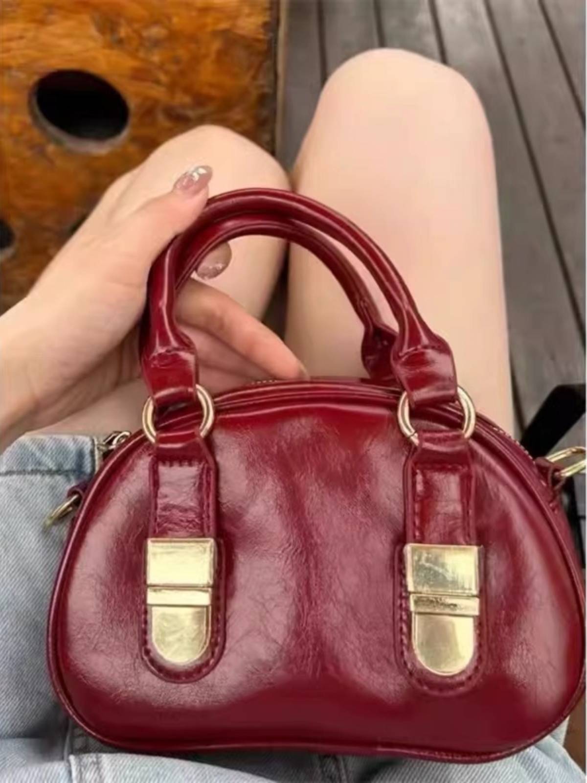 ZARA niche fashion versatile retro ballbags 2024 simple big temperament handbags messenger bag