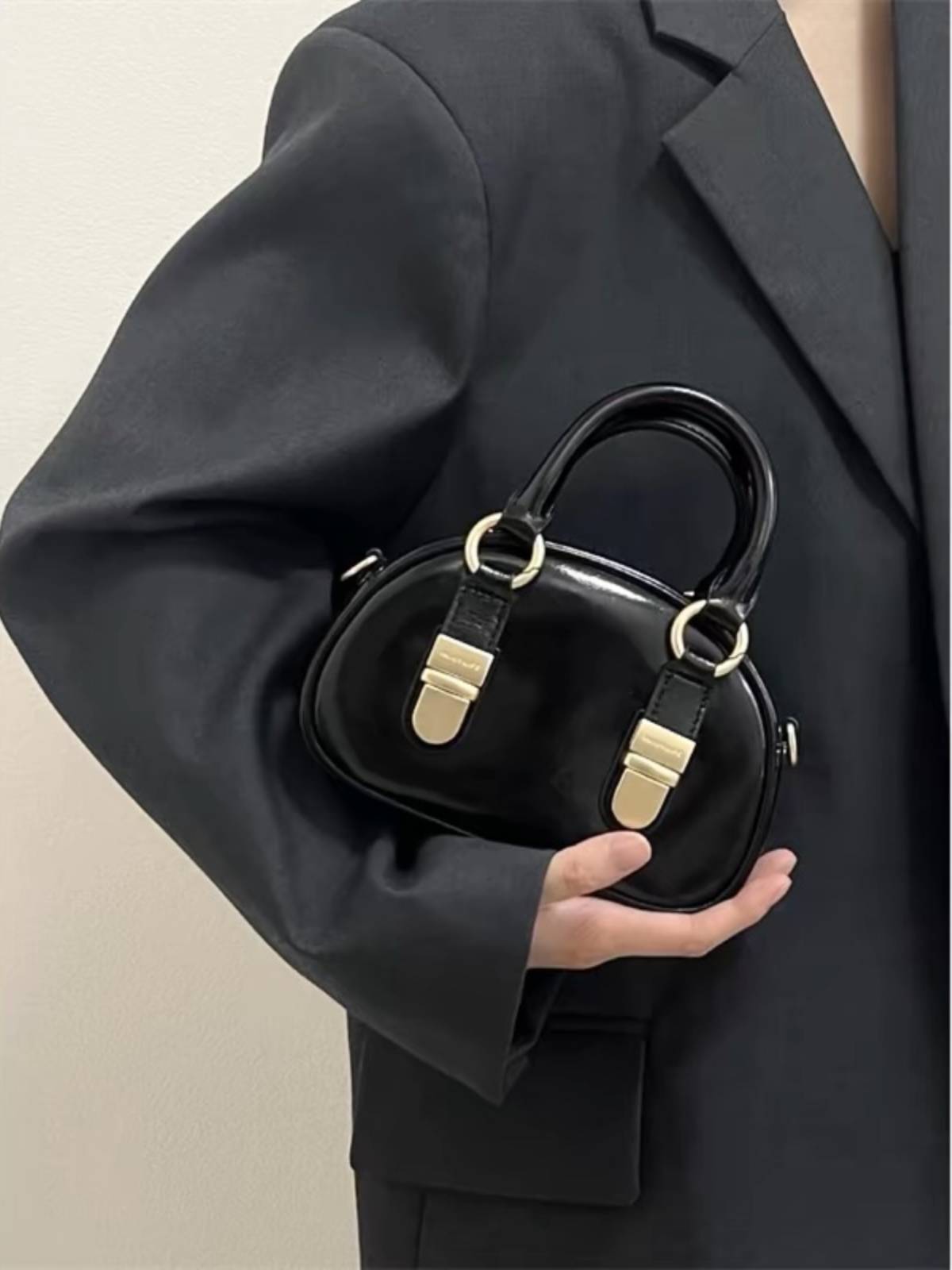 ZARA niche fashion versatile retro ballbags 2024 simple big temperament handbags messenger bag