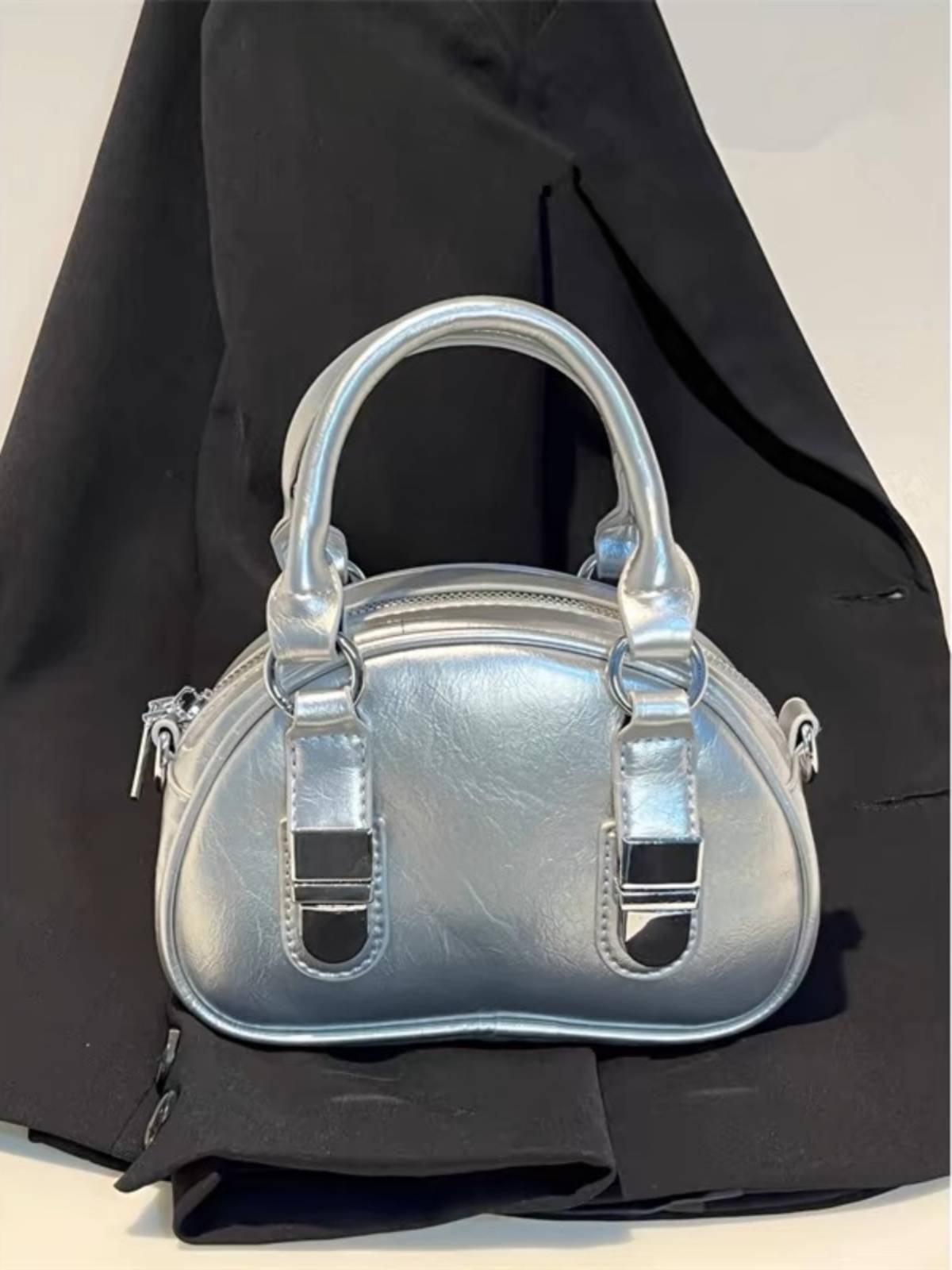 ZARA niche fashion versatile retro ballbags 2024 simple big temperament handbags messenger bag