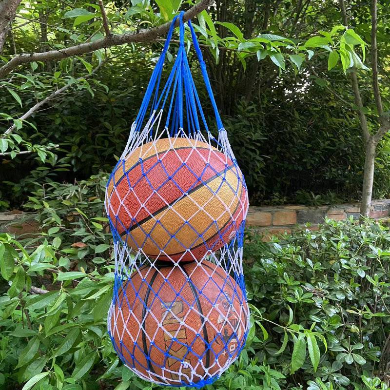 Storage bag ball pocket big net pocket small hole marine ball basket football volleyball bag ball bag nylon pelvation