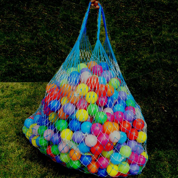 Storage bag ball pocket big net pocket small hole marine ball basket football volleyball bag ball bag nylon pelvation