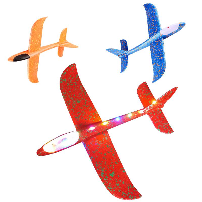 Large hand -throwing aircraft toy light outdoor sliding aircraft children's virular foam aircraft model handmade flight